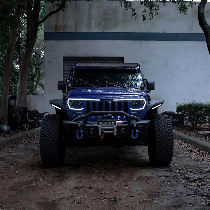 Oracle VECTOR Series Full LED Grille - Jeep Wrangler JL/JT - NA SEE WARRANTY ORACLE Lighting Light Accessories and Wiring  AXOPROS
