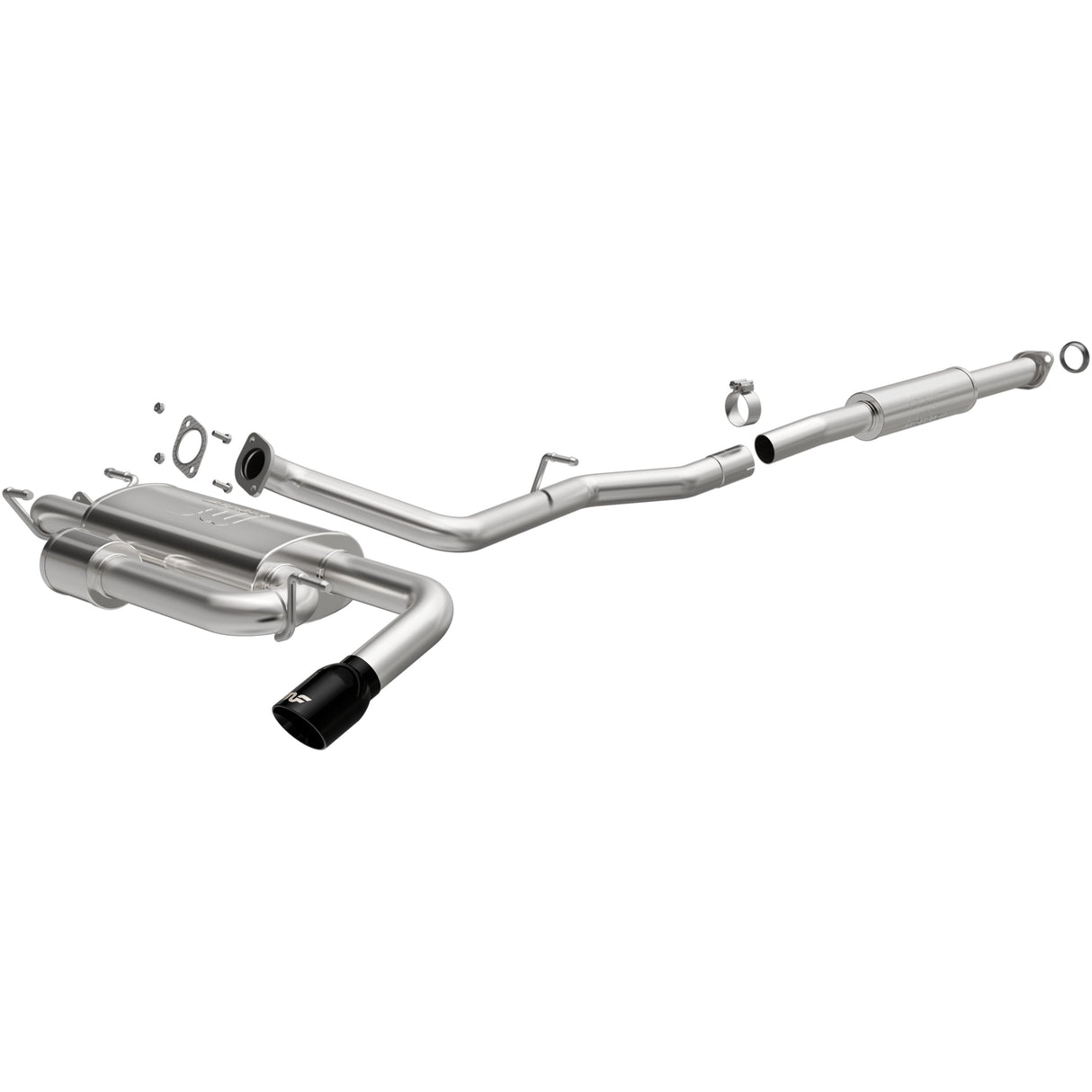 Overland Series Black Chrome Cat-Back System MagnaFlow Exhaust Products Exhaust System Kit  AXOPROS