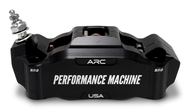 Performance Machine 125 x4 Race Series Radial Mount Caliper with ARC - Left - Black Ano Performance Machine Brake Calipers - Perf  AXOPROS