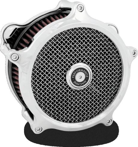 Performance Machine Air Cleaner Slim - Chrome Performance Machine Air Filters - Direct Fit  AXOPROS