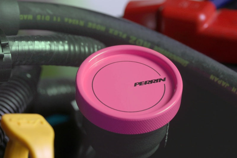 PERRIN 02-25 Subaru Impreza/WRX/STI & 13-25 Crosstrek/BRZ/FR-S/GR86/GR86 Oil Fill Cap - Hyper Pink Perrin Performance Oil Caps  AXOPROS