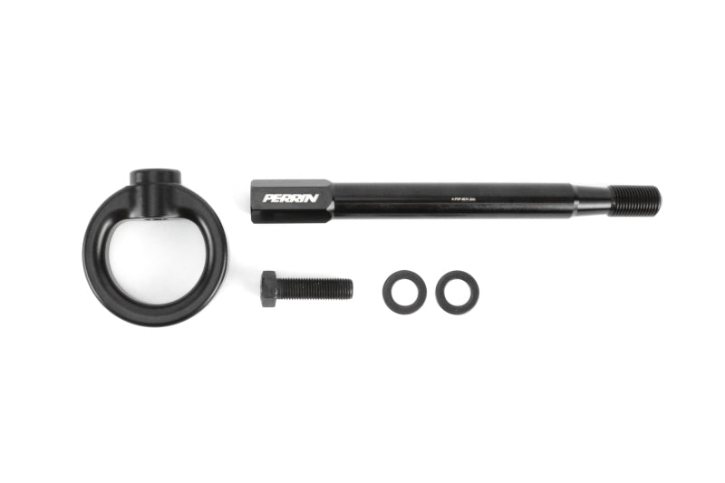 Perrin 08-14 Subaru WRX/STI Tow Hook Kit (Front) - Flat Black Perrin Performance Tow Hooks  AXOPROS