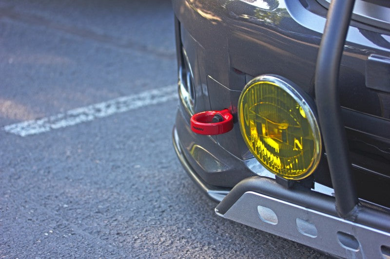 Perrin 08-14 Subaru WRX/STI Tow Hook Kit (Front) - Red Perrin Performance Tow Hooks  AXOPROS