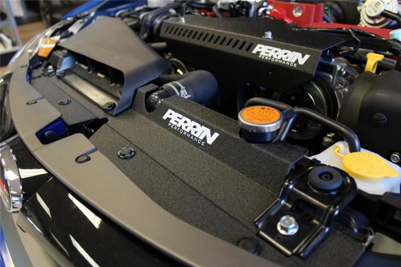 PERRIN 08-14 Subaru WRX & STI / 08-11 Impreza Radiator Shroud - Black Perrin Performance Radiator Shrouds  AXOPROS