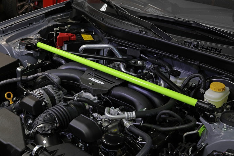 Perrin 2013+ BRZ/FR-S/86/GR86 Strut Brace - Neon Yellow Wrinkle Perrin Performance Strut Bars  AXOPROS
