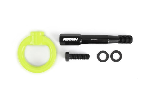 PERRIN 15-17 Subaru WRX & STI / 13-17 Crosstrek / 12-16 Impreza Tow Hook Kit (Front) - Neon Yellow Perrin Performance Tow Hooks  AXOPROS