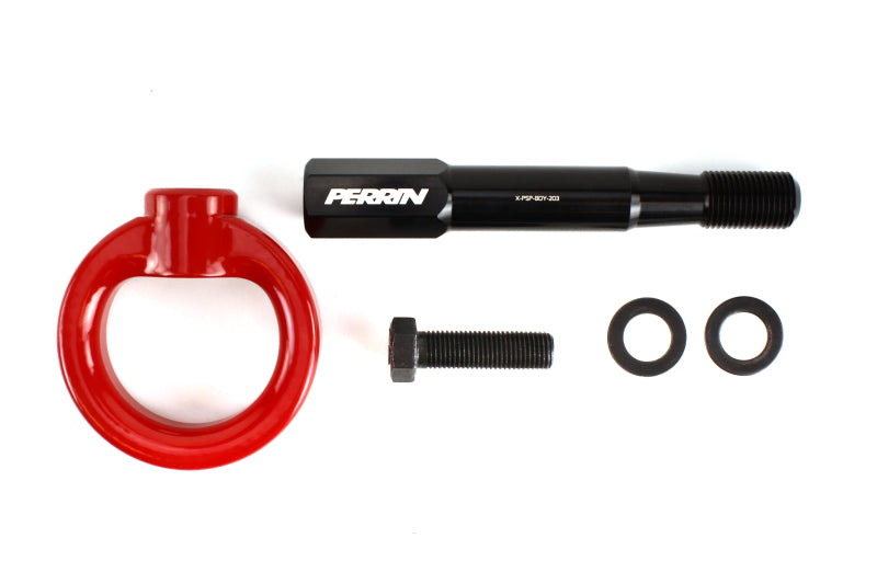 PERRIN 15-17 Subaru WRX & STI / 13-17 Crosstrek / 12-16 Impreza Tow Hook Kit (Front) - Red Perrin Performance Tow Hooks  AXOPROS