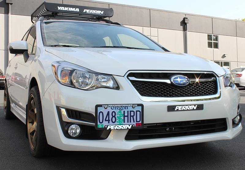 PERRIN 15-17 Subaru WRX/STI (w/o FMIC) / 13-17 Crosstrek / 12-16 Impreza License Plate Reloc. Kit Perrin Performance License Plate Relocation  AXOPROS