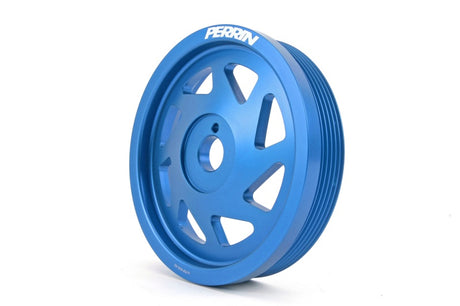 PERRIN 15-18 Subaru WRX / 13-20 BRZ / 14-18 FXT / 13-16 Crosstrek Lightened Crank Pulley - Blue Perrin Performance Pulleys - Crank, Underdrive  AXOPROS
