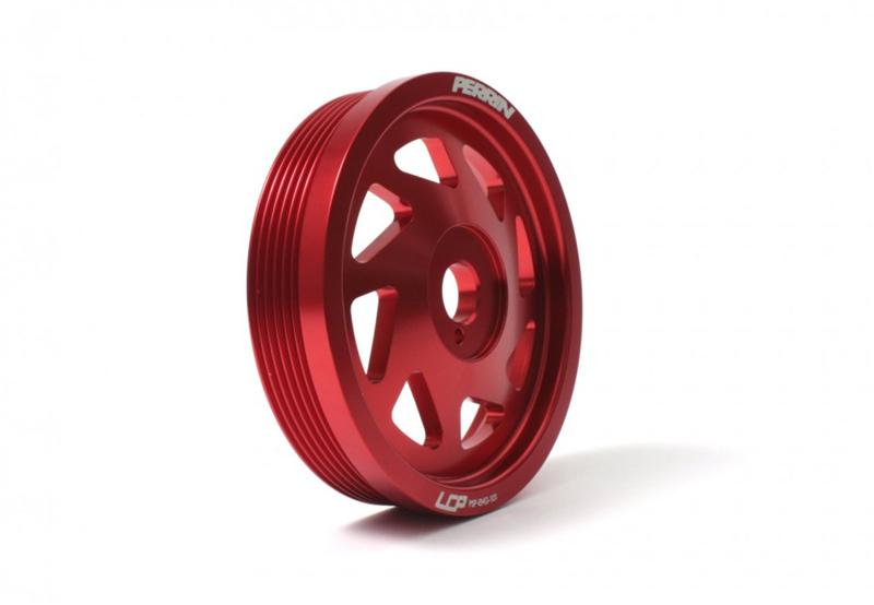 PERRIN 15-18 Subaru WRX / 13-20 BRZ / 14-18 FXT / 13-16 Crosstrek Lightened Crank Pulley - Red Perrin Performance Pulleys - Crank, Underdrive  AXOPROS
