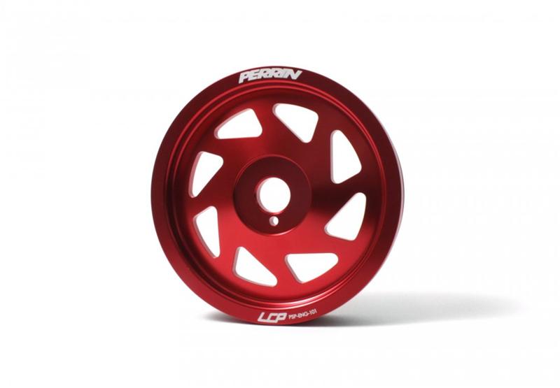 PERRIN 15-18 Subaru WRX / 13-20 BRZ / 14-18 FXT / 13-16 Crosstrek Lightened Crank Pulley - Red Perrin Performance Pulleys - Crank, Underdrive  AXOPROS
