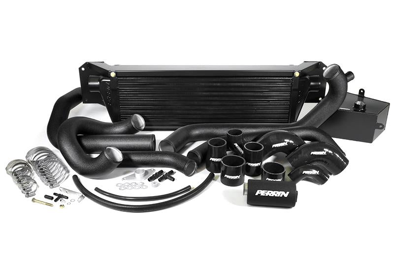 PERRIN 15-21 Subaru STI Front Mount Intercooler Boost Tubes + Hardware - Black Tubes Perrin Performance Intercooler Ducting  AXOPROS