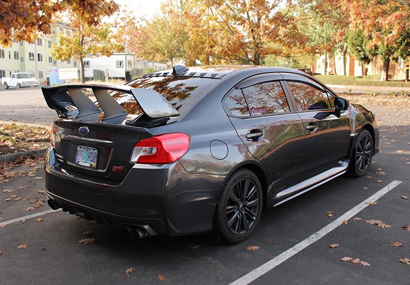 PERRIN 15-21 Subaru STI Wing Stabilizer - Black Perrin Performance Spoilers  AXOPROS