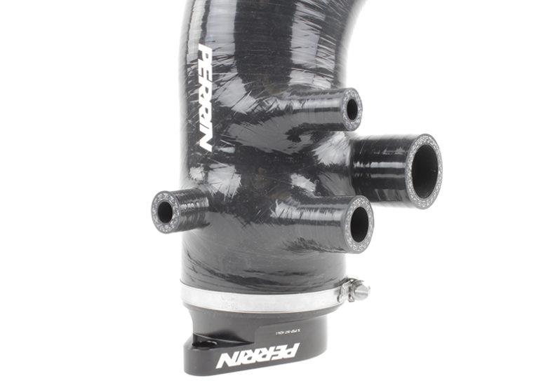 PERRIN 15-21 Subaru WRX / 14-18 Forester XT Turbo Inlet Hose 3in. w/ Turbo Adapter Flange - Black Perrin Performance Hoses  AXOPROS