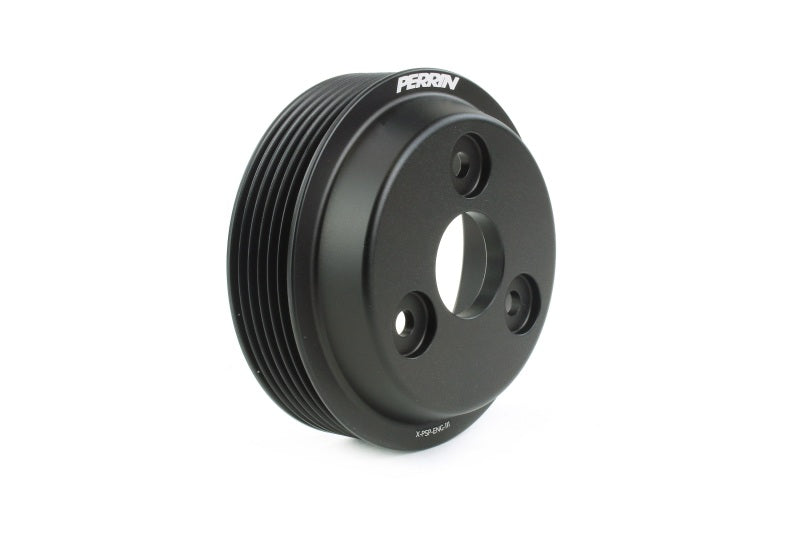 PERRIN 15-21 Subaru WRX / 18-20 Crosstrek / 14-18 FXT Lightweight Water Pump Pulley - Blk Perrin Performance Pulleys - Crank, Underdrive  AXOPROS