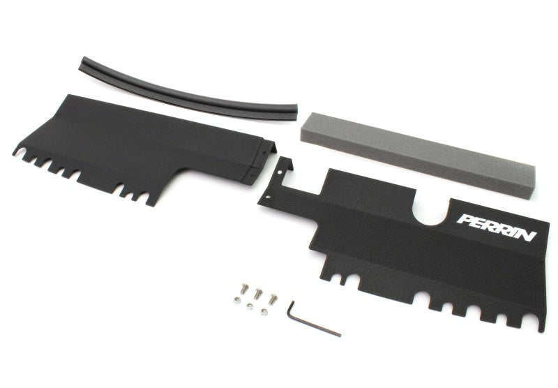 Perrin 15-21 WRX/STI Radiator Shroud (Without OEM Intake Scoop) - Black Perrin Performance Radiator Shrouds  AXOPROS