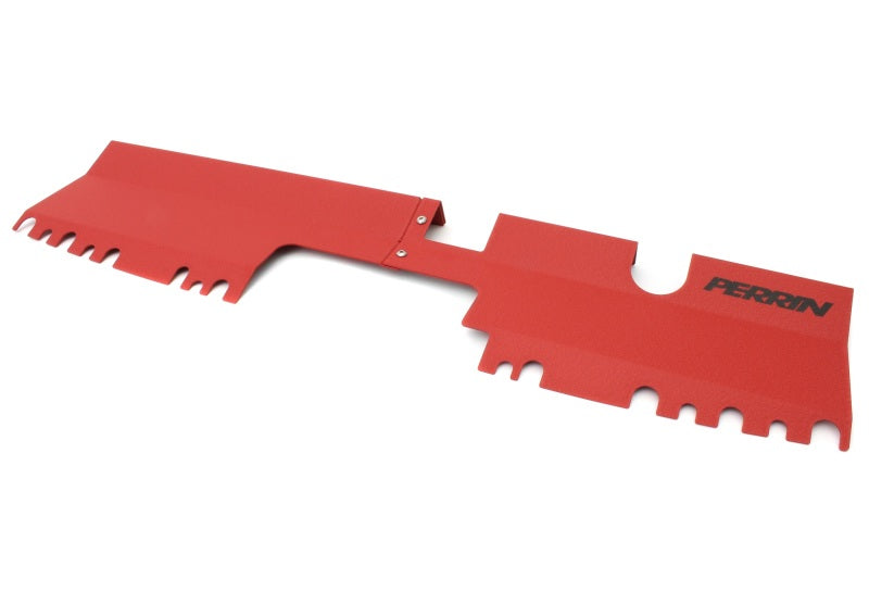 Perrin 15-21 WRX/STI Radiator Shroud (Without OEM Intake Scoop) - Red Perrin Performance Radiator Shrouds  AXOPROS