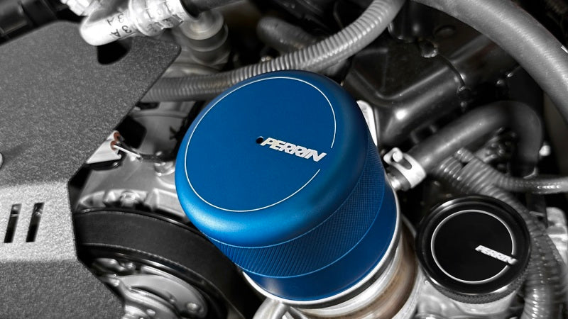 PERRIN 15-25 Subaru WRX & 13-25 BRZ/FR-S/86/GR86 Oil Filter Cover - Blue Perrin Performance Oil Filters  AXOPROS