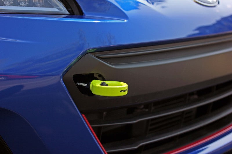 PERRIN 18-21 Subaru WRX & STI / 13-25 BRZ / 17-20 Toyota 86 Tow Hook Kit (Front) - Neon Yellow Perrin Performance Tow Hooks  AXOPROS