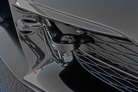 Perrin 2020 Toyota Supra Tow Hook Kit (Front) - Black Perrin Performance Tow Hooks  AXOPROS