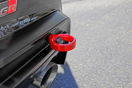 PERRIN 20-25 Toyota Supra Tow Hook Kit (Rear) - Red Perrin Performance Tow Hooks  AXOPROS