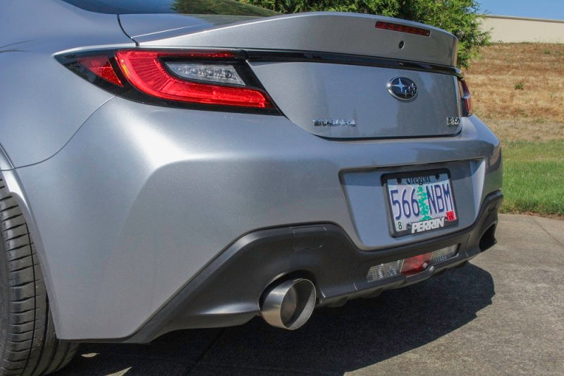 Perrin 2022 BRZ/GR86 Axle Back Exhaust SS (Single Side Exit w/Helmholtz Chamber) Perrin Performance Axle Back  AXOPROS