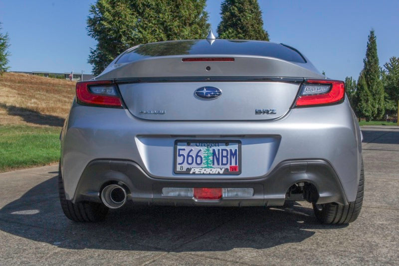 Perrin 2022 BRZ/GR86 Axle Back Exhaust SS (Single Side Exit w/Helmholtz Chamber) Perrin Performance Axle Back  AXOPROS