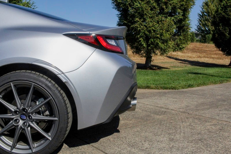 Perrin 2022 BRZ/GR86 Axle Back Exhaust SS (Single Side Exit w/Helmholtz Chamber) Perrin Performance Axle Back  AXOPROS