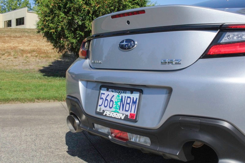 Perrin 2022 BRZ/GR86 Axle Back Exhaust SS (Single Side Exit w/Helmholtz Chamber) Perrin Performance Axle Back  AXOPROS