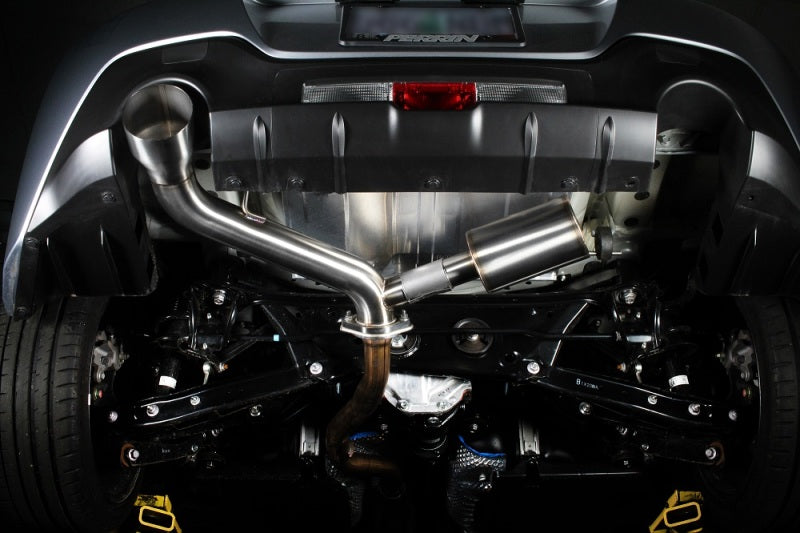Perrin 2022 BRZ/GR86 Axle Back Exhaust SS (Single Side Exit w/Helmholtz Chamber) Perrin Performance Axle Back  AXOPROS