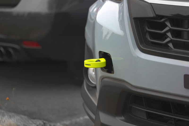 Perrin 2022 Subaru WRX / 18-21 Crosstrek / 14-21 Forester Tow Hook Kit (Front) - Neon Yellow Perrin Performance Tow Hooks  AXOPROS