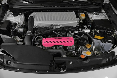 PERRIN 22-25 Subaru WRX Pulley Cover - Hyper Pink (SHORT - For Use w/PERRIN AOS) Perrin Performance Engine Covers  AXOPROS