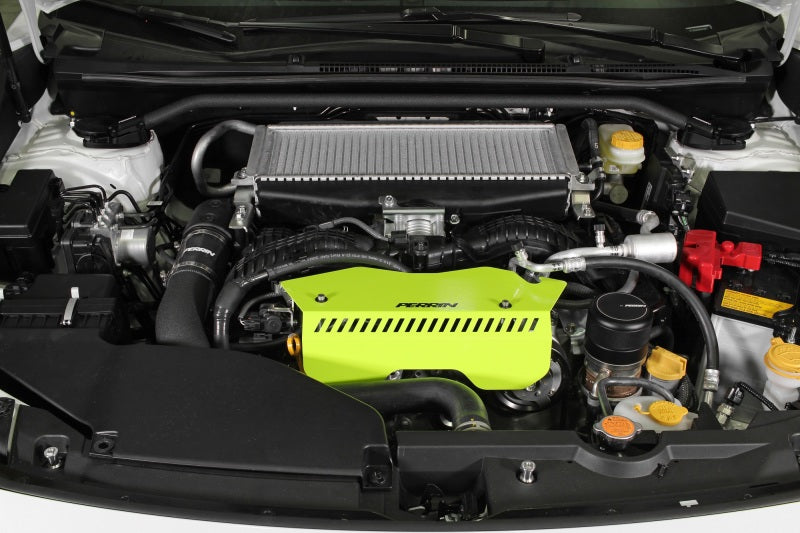 PERRIN 22-25 Subaru WRX Pulley Cover - Neon Yellow (TALL - For Use w/o PERRIN AOS) Perrin Performance Engine Covers  AXOPROS
