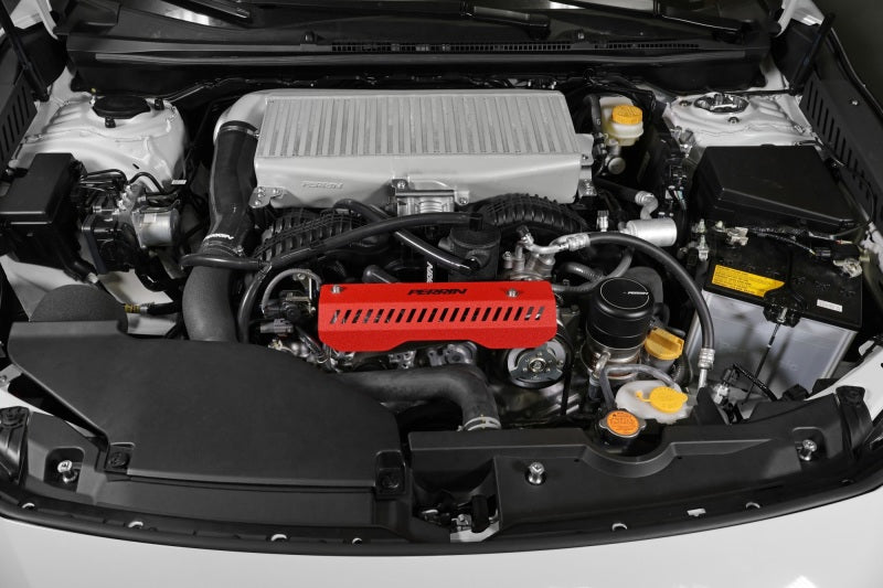 PERRIN 22-25 Subaru WRX Pulley Cover - Red (SHORT - For Use w/PERRIN AOS) Perrin Performance Engine Covers  AXOPROS