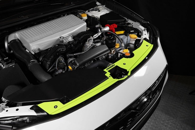 Perrin 22-23 Subaru WRX Radiator Shroud - Neon Yellow Perrin Performance Radiator Shrouds  AXOPROS