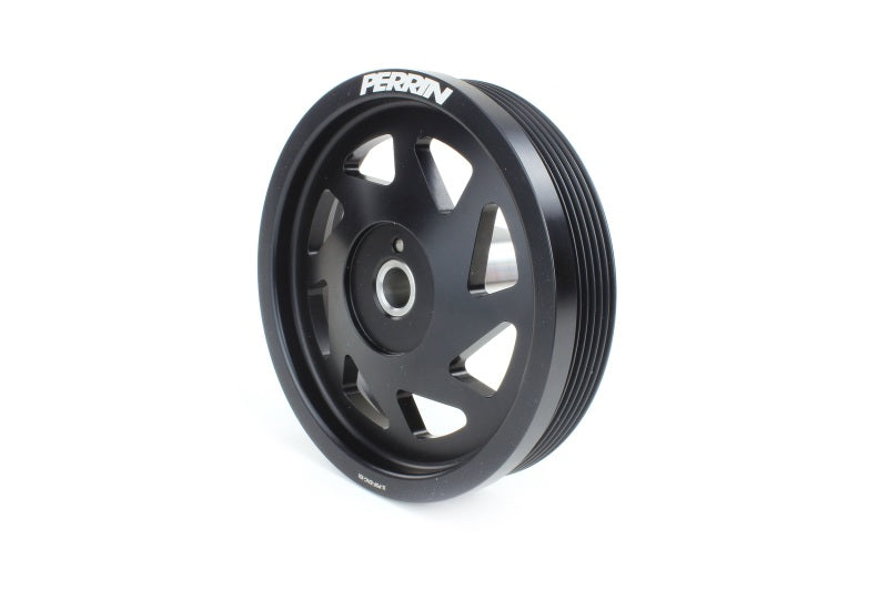 PERRIN 22-25 Subaru WRX/BRZ & Toyota GR86 / 20-25 FXT/OBXT Lightweight Crank Pulley - Black Perrin Performance Pulleys - Crank, Underdrive  AXOPROS