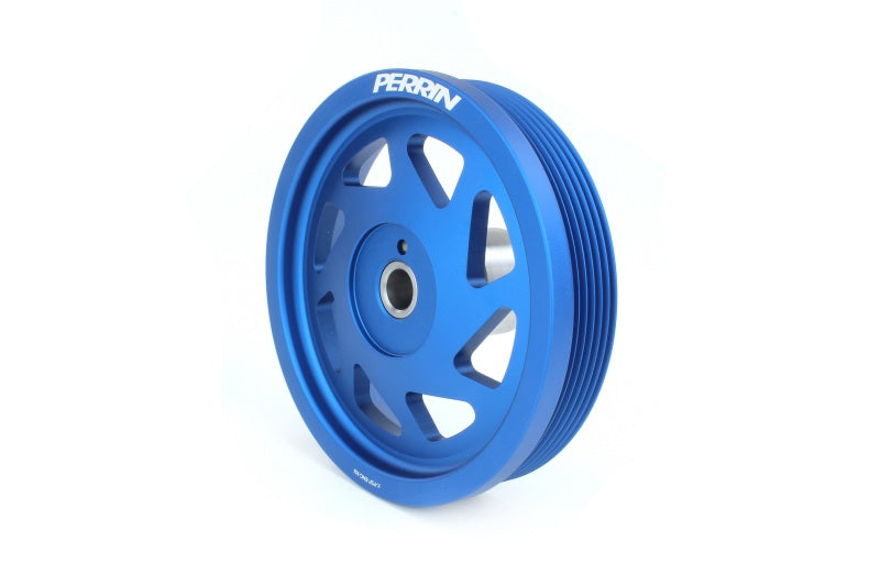 PERRIN 22-25 Subaru WRX/BRZ & Toyota GR86 / 20-25 FXT/OBXT Lightweight Crank Pulley - Blue Perrin Performance Pulleys - Crank, Underdrive  AXOPROS