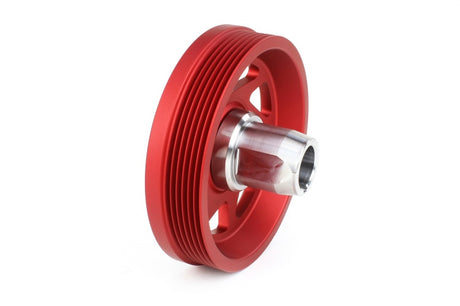 PERRIN 22-25 Subaru WRX/BRZ & Toyota GR86 / 20-25 FXT/OBXT Lightweight Crank Pulley - Red Perrin Performance Pulleys - Crank, Underdrive  AXOPROS