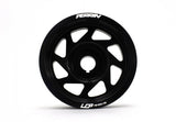 PERRIN 93-14 Subaru Impreza (Incl. 02-14 WRX) / 04-21 STI Lightened Crank Pulley - Black Perrin Performance Pulleys - Crank, Underdrive  AXOPROS