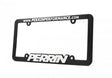 PERRIN License Plate Frame - Black w/White Lettering Perrin Performance License Frame  AXOPROS