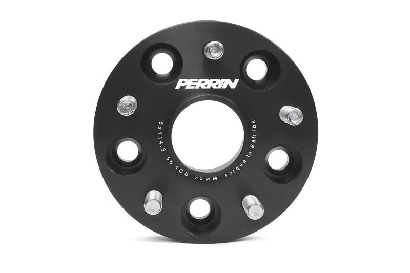 Perrin Subaru 25mm Wheel Spacers 5x114.3 BP w/56mm Hub - Black Perrin Performance Wheel Spacers & Adapters  AXOPROS