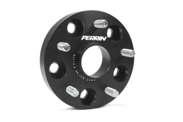 Perrin Subaru 25mm Wheel Spacers 5x114.3 BP w/56mm Hub - Black Perrin Performance Wheel Spacers & Adapters  AXOPROS