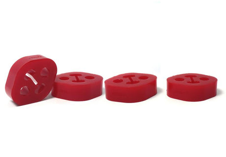 PERRIN Subaru / Universal 15mm ID 1.5in. Hole Offset Exhaust Hanger - Red (Sold Individually) Perrin Performance Brackets  AXOPROS