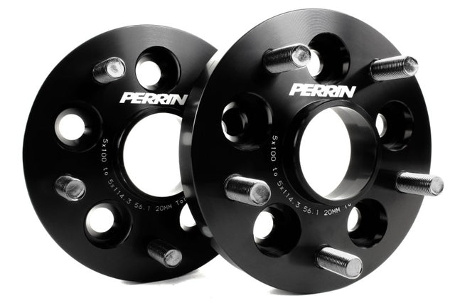 PERRIN Subaru/Toyota/Scion 20mm Wheel Adapter (Bolt-On Type) 5x100 to 5x114.3 w/56mm Hub - Pair Perrin Performance Wheel Spacers & Adapters  AXOPROS