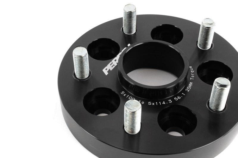 Perrin Wheel Adapter 25mm Bolt-On Type 5x100 to 5x114.3 w/ 56mm Hub (Set of 2) Perrin Performance Wheel Spacers & Adapters  AXOPROS
