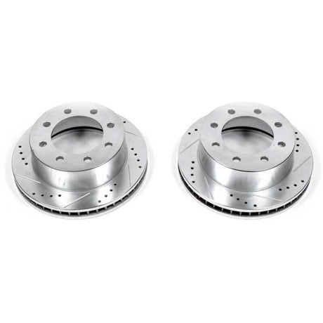 Power Stop 00-02 Dodge Ram 2500 Front Evolution Drilled & Slotted Rotors - Pair PowerStop Brake Rotors - Slot & Drilled  AXOPROS