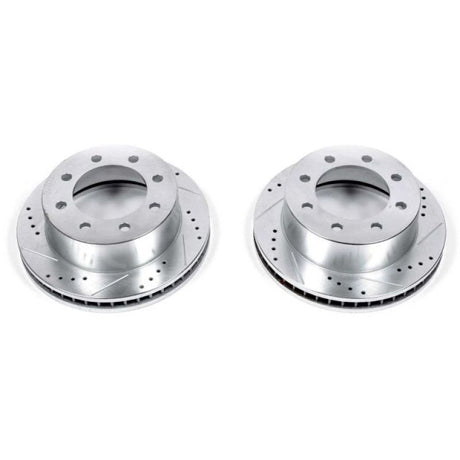 Power Stop 00-02 Dodge Ram 2500 Front Evolution Drilled & Slotted Rotors - Pair PowerStop Brake Rotors - Slot & Drilled  AXOPROS