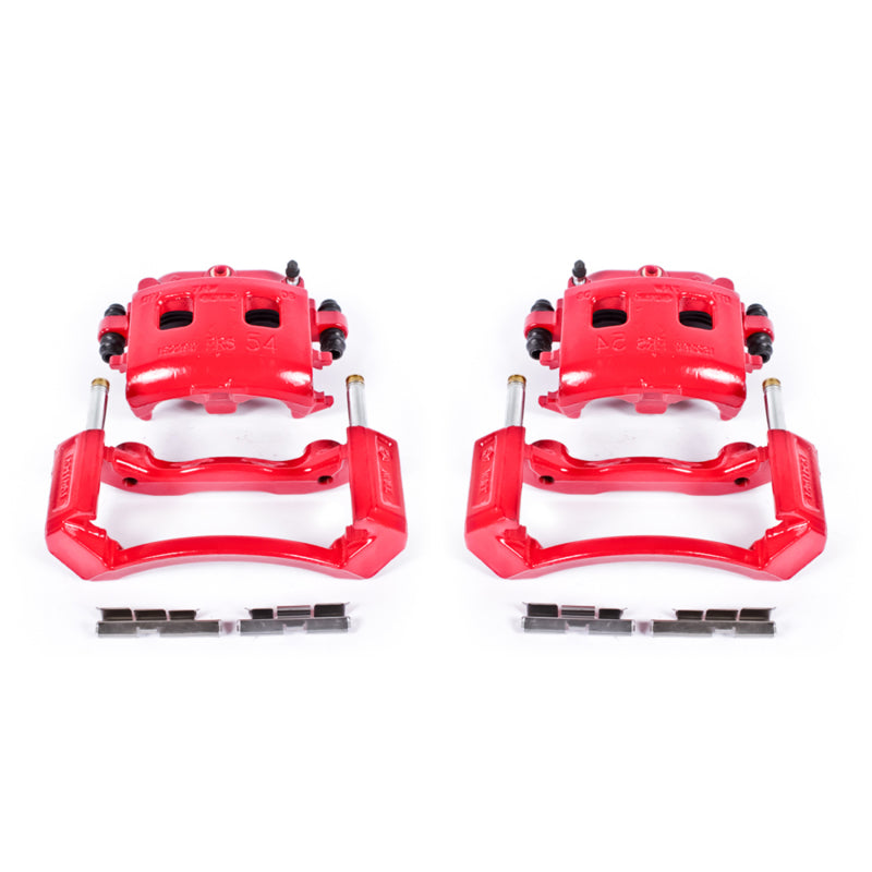 Power Stop 02-05 Dodge Ram 1500 Front Red Calipers w/Brackets - Pair PowerStop Brake Calipers - Perf  AXOPROS