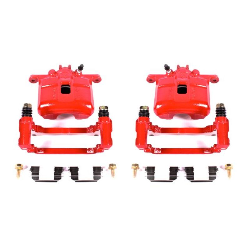 Power Stop 02-06 Acura RSX Front Red Calipers w/Brackets - Pair PowerStop Brake Calipers - Perf  AXOPROS