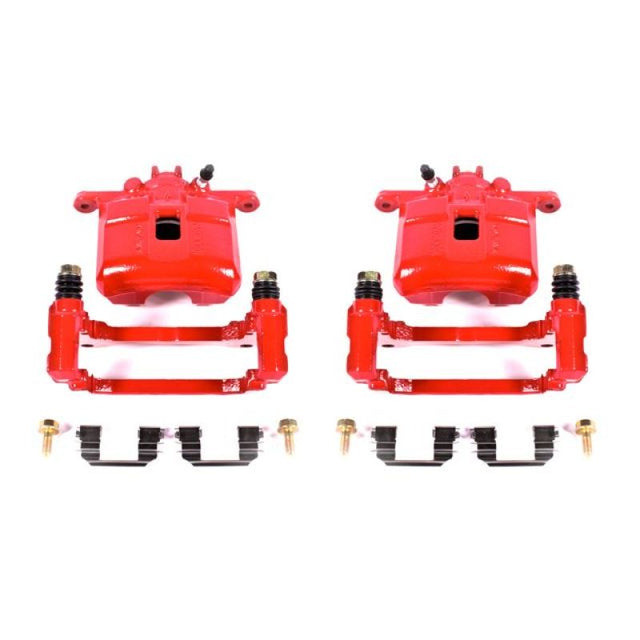 Power Stop 02-06 Acura RSX Front Red Calipers w/Brackets - Pair PowerStop Brake Calipers - Perf  AXOPROS